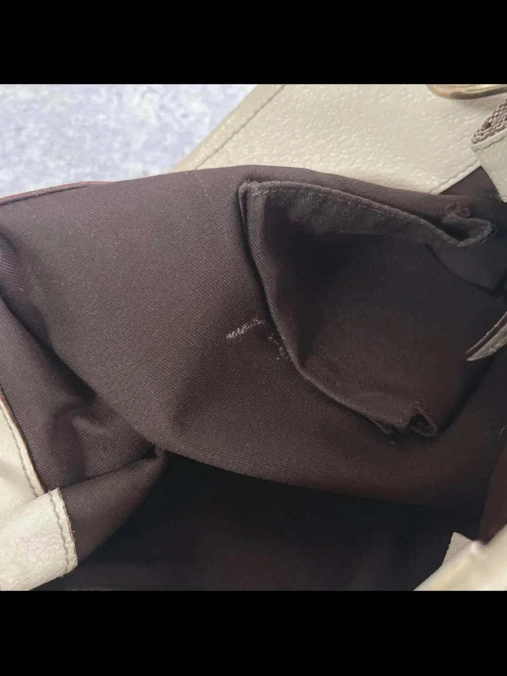 Gucci Brown GG Supreme Crossbody Bag with Cream Trim